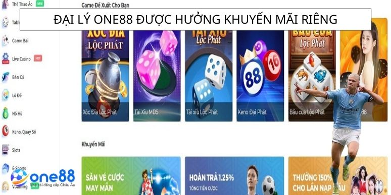 Đại lý One88 được hưởng khuyến mãi riêng